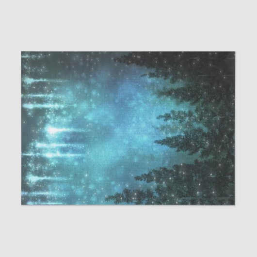 Papier Mousseline Éclairage Épais Pins Rustiques Emballage Pays (Recto)