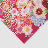 Papier Mousseline Éclat floral rouge de Falln (Détail)