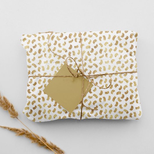 Papier Mousseline Éclats de peinture dorée amusants