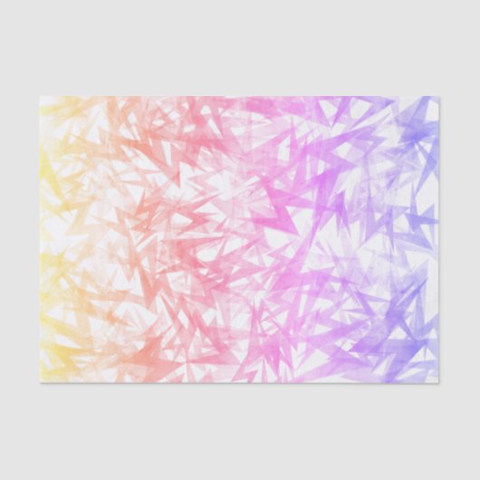 Papier Mousseline Éclectique Pastel Rainbow Lightning Bolt (Recto)