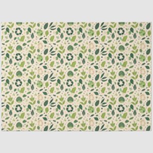 Papier Mousseline éco-respectueux vert moderne Motif promotionnel mo