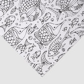 Papier Mousseline École Monochrome De Poisson (Détail)