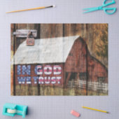 Papier Mousseline Écorce rouge rustique avec verrou En Dieu nous fai (Artisanat)