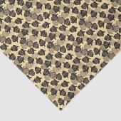 Papier Mousseline Écornes noires en bois sur crème (Détail)