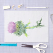 Papier Mousseline Écossais Highland Thistle Watercolor (Artisanat)
