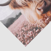 Papier Mousseline Écossais Highland Vache Fleur sauvage terrain déro (Détail)