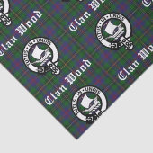 Papier Mousseline Ecosse Clan Wood Crest & Tartan (Détail)