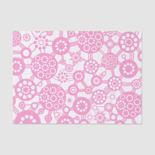 Papier Mousseline Écosystème - rose (Recto)