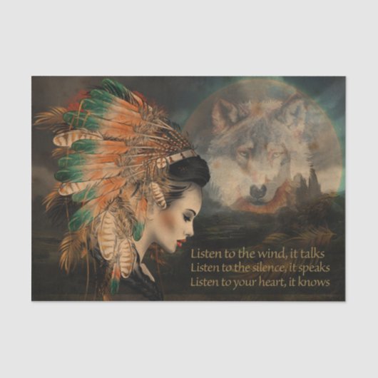 Papier Mousseline Écouter le vent (Recto)