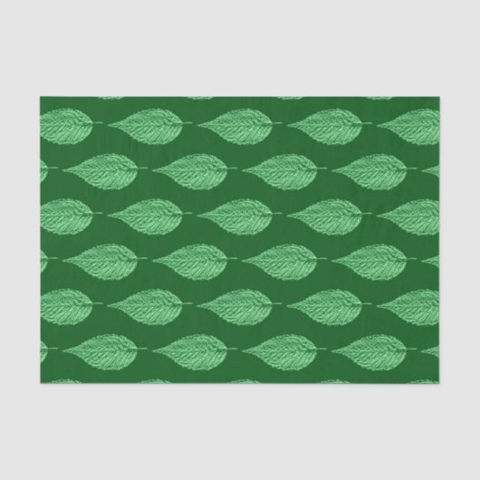 Papier Mousseline Écran en feuille de hêtre imprimé, vert émeraude p (Recto)