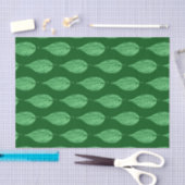 Papier Mousseline Écran en feuille de hêtre imprimé, vert émeraude p (Artisanat)