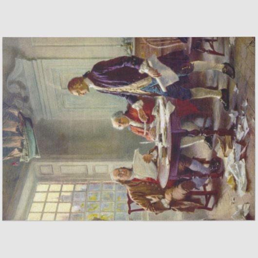 Papier Mousseline Écrire la Déclaration d'indépendance (USA) (Recto)