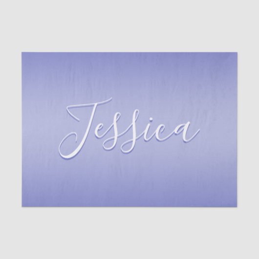 Papier Mousseline Écriture cursive éditable | Violet blanc et violet (Recto)