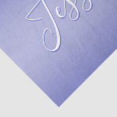 Papier Mousseline Écriture cursive éditable | Violet blanc et violet (Détail)