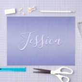 Papier Mousseline Écriture cursive éditable | Violet blanc et violet (Artisanat)