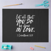 Papier Mousseline Écriture d'Amour Inspirationnelle - 1 Corinthiens  (Artisanat)