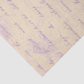 Papier Mousseline Écriture de lavande sur la page de découpage de cr (Détail)