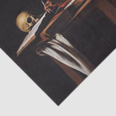 Papier Mousseline Écriture de Saint Jérôme (par Caravaggio) (Détail)