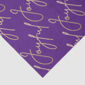 Papier Mousseline Écriture JOYEUSE Or sur Violet (Détail)