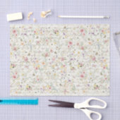 Papier Mousseline Écriture manuscrite Fleur sauvage Pastel Découpage (Artisanat)