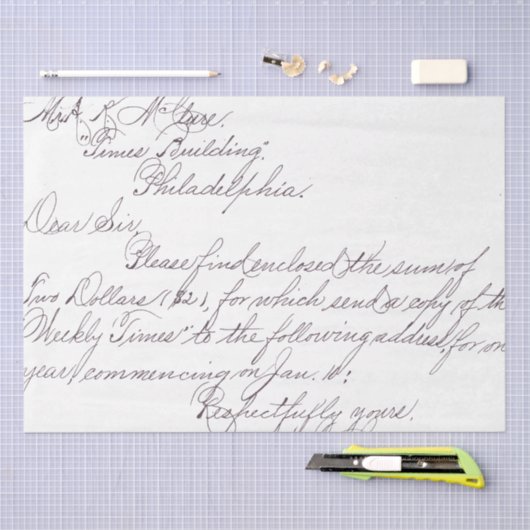 Papier Mousseline Écriture manuscrite superposée (Artisanat)