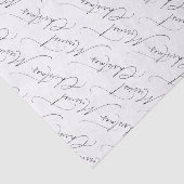 Papier Mousseline Écriture moderne noire Joyeux Noël (Détail)