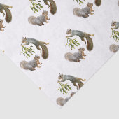 Papier Mousseline Écureuil au papier de fond de mélèze (Détail)