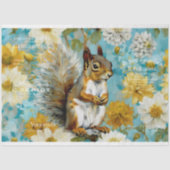 Papier Mousseline Écureuil vintage Russe Floral Découpage (Recto)