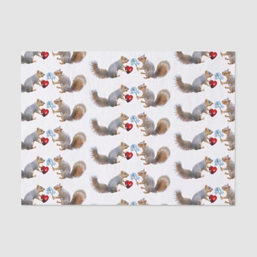Papier Mousseline Écureuils aiment le papier de tissus (Recto)