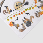 Papier Mousseline Écureuils de sorcière Papier Tissu Halloween (Détail)