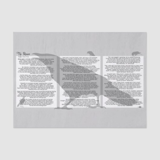 Papier Mousseline Edgar Allan Poe Le Corbeau (Recto)
