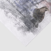 Papier Mousseline Edgar Allen Poe Le Poème Halloween Raven Bird (Détail)