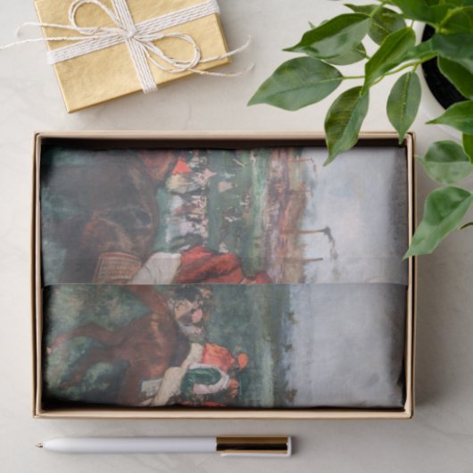 Papier Mousseline Edgar Degas - Course de Gentlemen (Cadeau)
