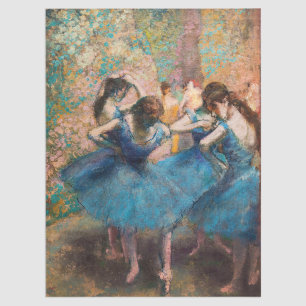 Papier Mousseline Edgar Degas - Danseurs en bleu