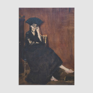 Papier Mousseline Edouard Manet - Berthe Morisot avec un éventail