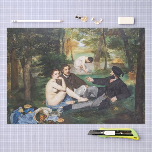 Papier Mousseline Edouard Manet - Déjeuner sur l'herbe (Artisanat)