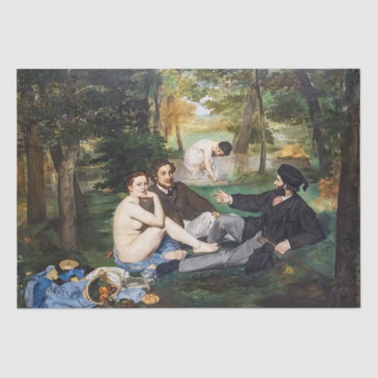 Papier Mousseline Edouard Manet - Déjeuner sur l'herbe (Recto)