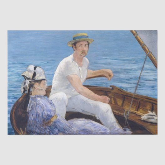 Papier Mousseline Edouard Manet - En bateau (Recto)