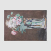 Papier Mousseline Edouard Manet - Fleurs dans un Vase de Cristal (Recto)