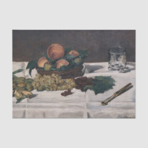 Papier Mousseline Edouard Manet - Nature morte, fruits sur une table
