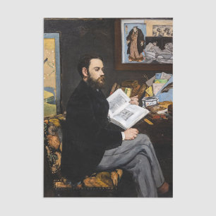 Papier Mousseline Edouard Manet - Portrait d'Emile Zola