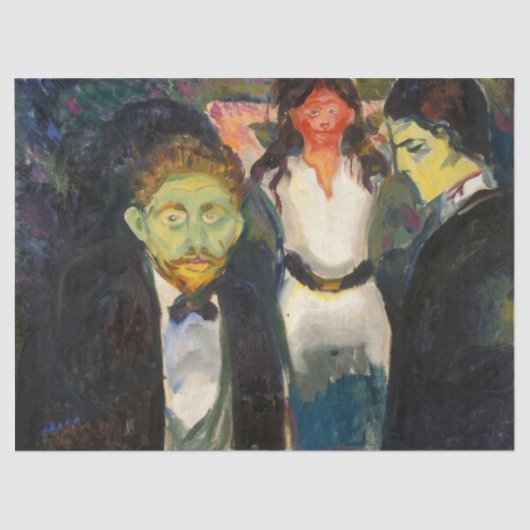 Papier Mousseline Edvard Munch - Jealousy (Recto)