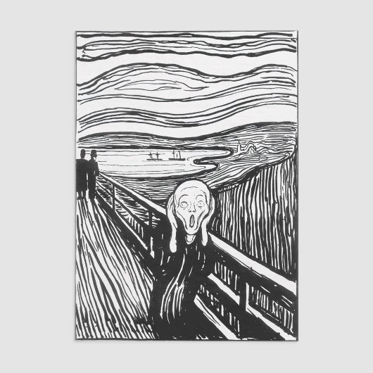 Papier Mousseline Edvard Munch - La lithographie de cri