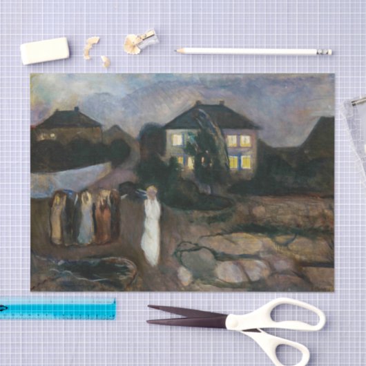 Papier Mousseline Edvard Munch - La tempête (Artisanat)