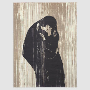 Papier Mousseline Edvard Munch - Le Kiss IV