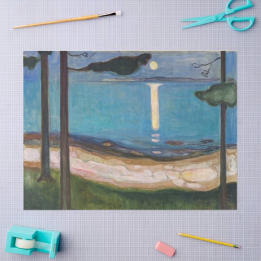 Papier Mousseline Edvard Munch - Lune (Artisanat)