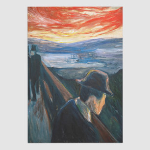 Papier Mousseline Edvard Munch - Maladie d'humeur au coucher du sole