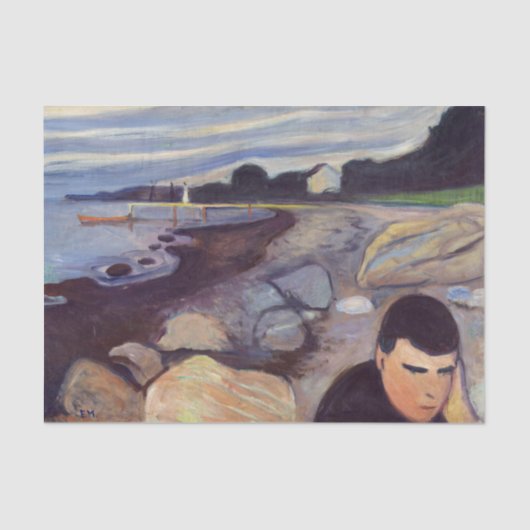 Papier Mousseline Edvard Munch - Melancholy (Recto)