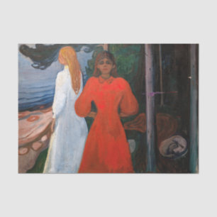 Papier Mousseline Edvard Munch - Rouge et Blanc