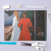 Papier Mousseline Edvard Munch - Rouge et Blanc (Artisanat)